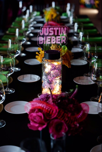 24 Pop Star Name LED Signs for Bat Mitzvah